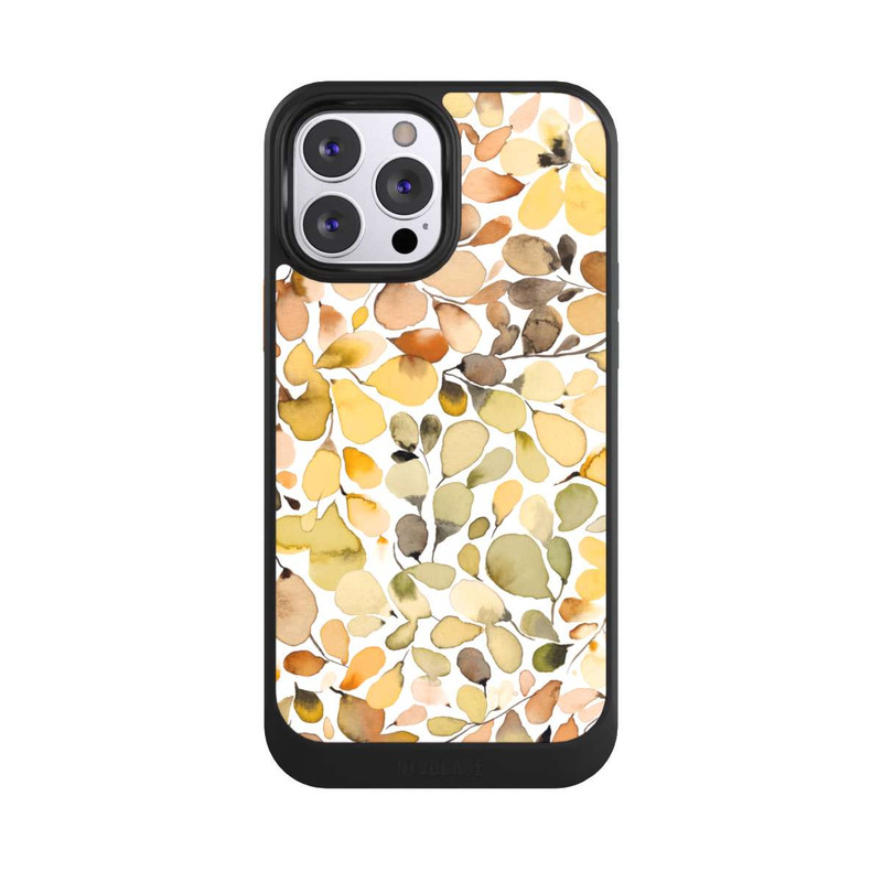 iPhone 13 Pro Max NIVOcore Eukalyptus Aquarellblätter Braun Herbst