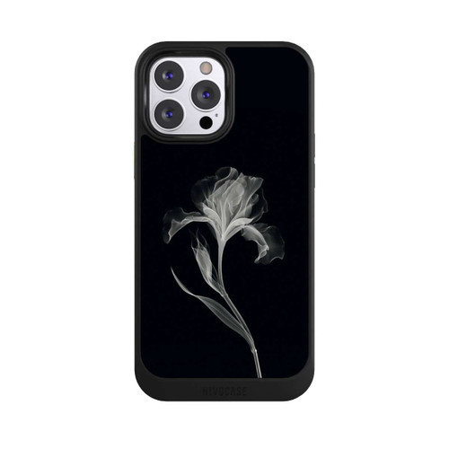 Apple iPhone 13 Pro Max NIVOcore Fleur négative Gris sur noir avec IA