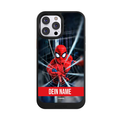 Apple iPhone 13 Pro Max NIVOcore Spiderman Webs in Action Personalisierbar