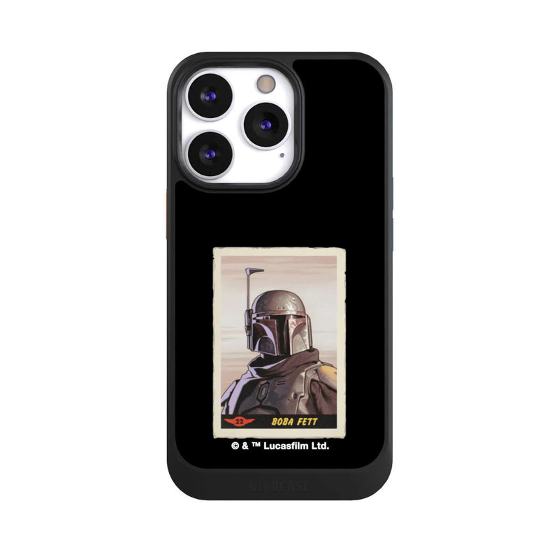 iPhone 13 Pro NIVOcore Boba Fett Badges Schwarzer Hintergrund