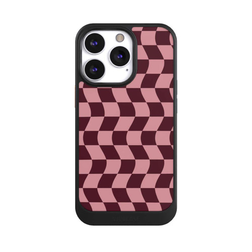 Apple iPhone 13 Pro NIVOcore Schachbrett Rot-Rosa