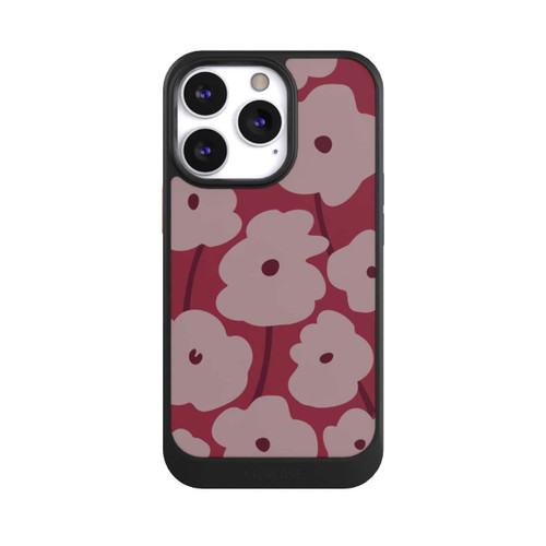 Apple iPhone 13 Pro NIVOcore Minimalistische Blumen Bordeaux