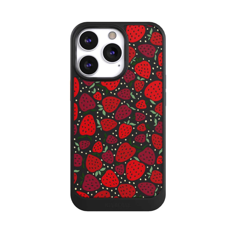 iPhone 13 Pro NIVOcore Strawberry Pattern Comic Transparent