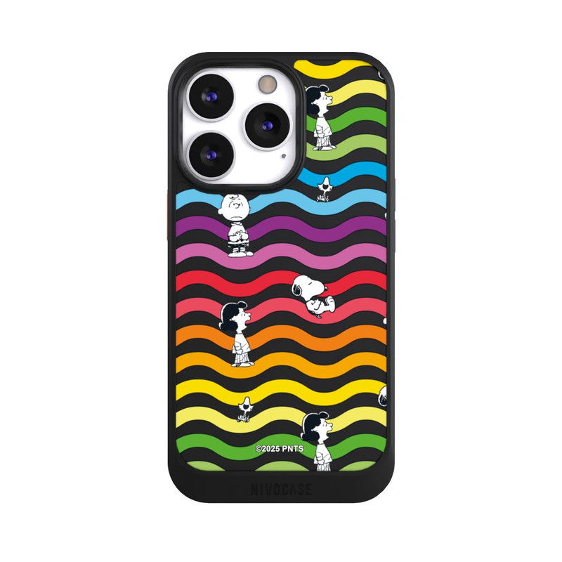 iPhone 13 Pro NIVOcore Snoopy Pattern Rainbow Transparent