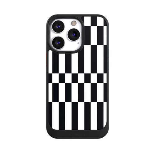 Apple iPhone 13 Pro NIVOcore Checked Abstract Bold Black and White Color Block