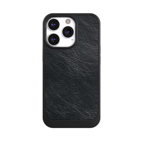 Apple iPhone 13 Pro NIVOcore Schwarzer Lederlook Hintergrund