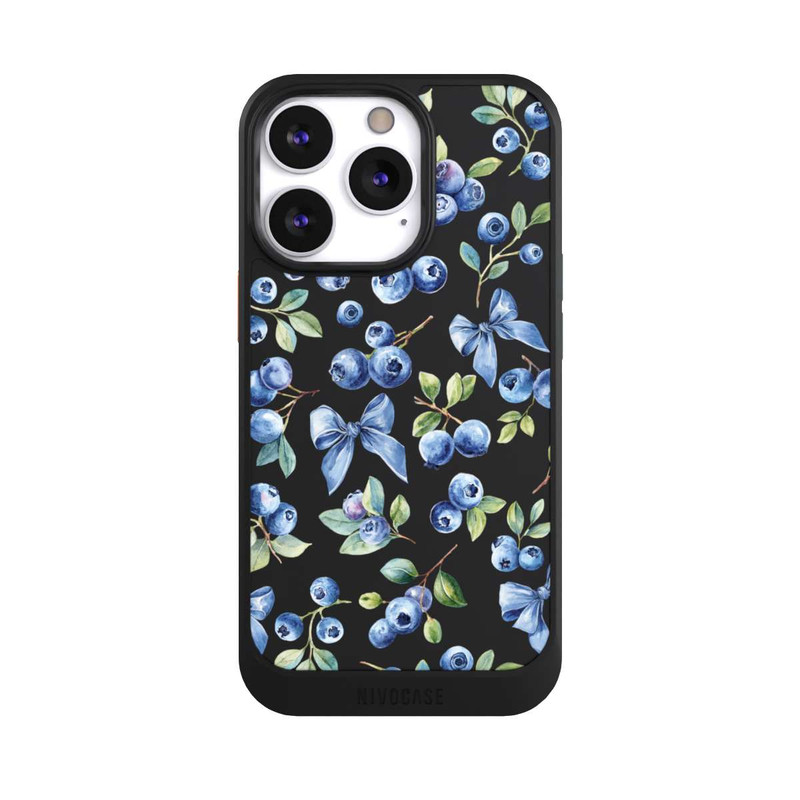 iPhone 13 Pro NIVOcore Blaubeere Schleifen Transparent mit KI