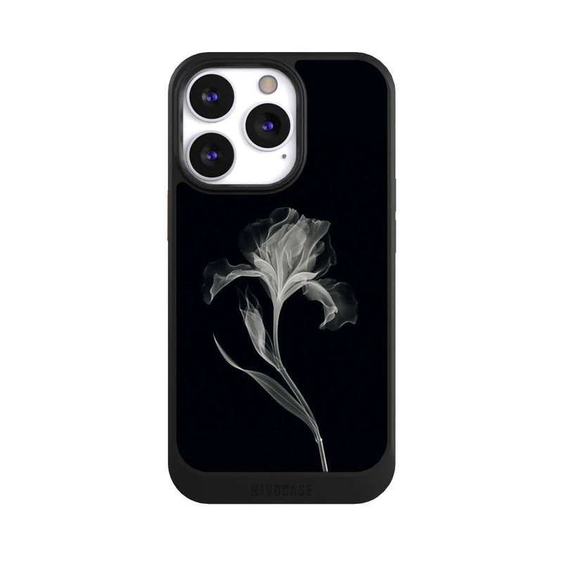 iPhone 13 Pro NIVOcore Negativ Flower Grey on Black with AI