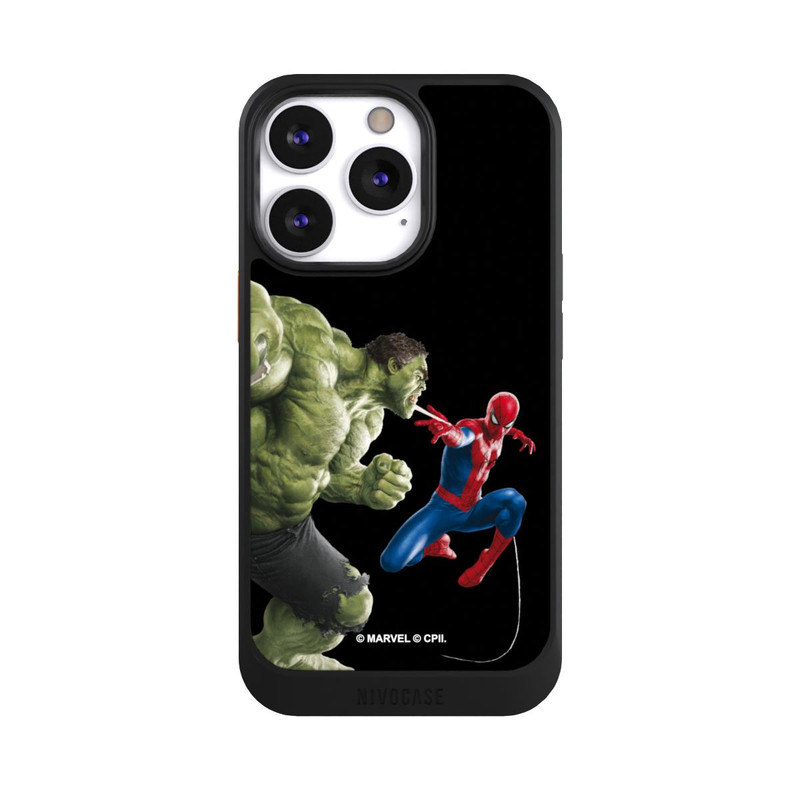 iPhone 13 Pro NIVOcore Spider-Man affronte Hulk