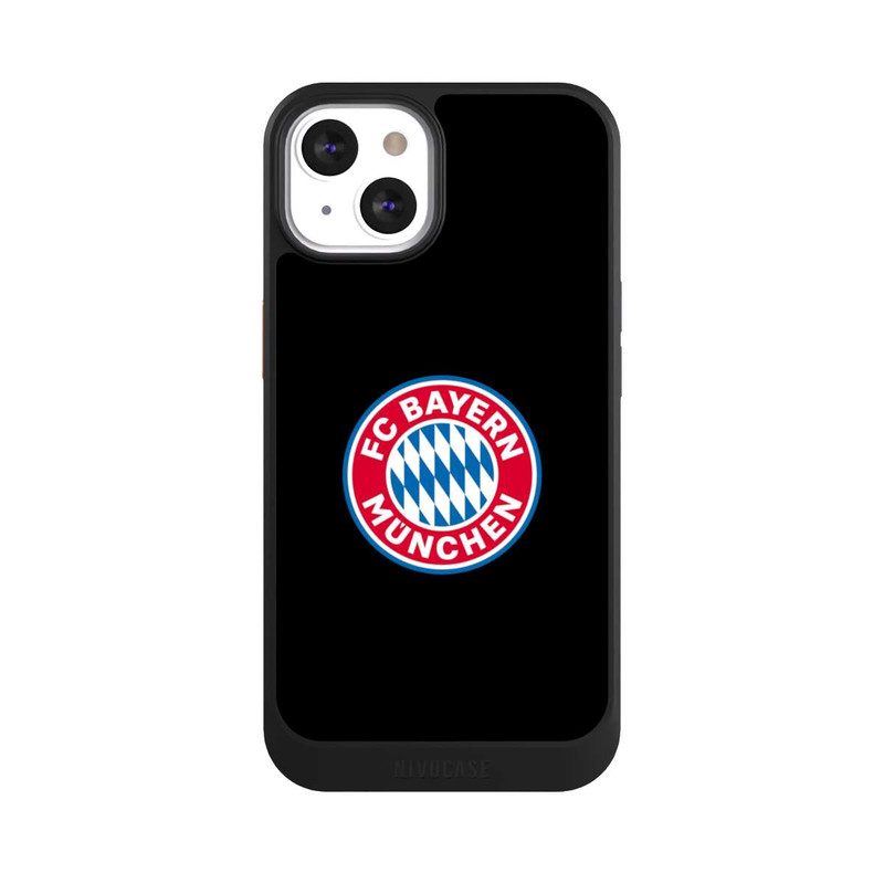 iPhone 13 NIVOcore Logo FCB sur fond noir