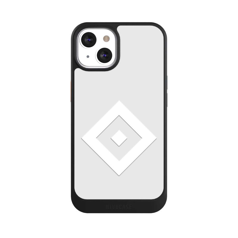 iPhone 13 NIVOcore Logo en forme de losange sur fond gris HSV