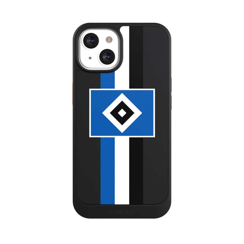 iPhone 13 NIVOcore HSV Streifen - Blau-Weiß-Schwarz - ohne Hintergrund