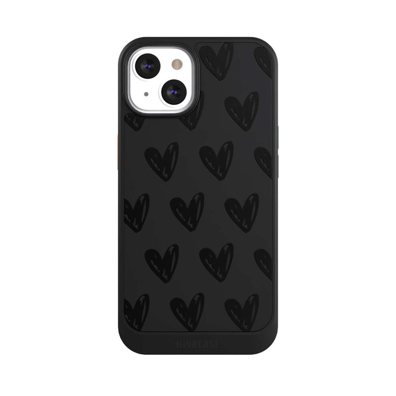 iPhone 13 NIVOcore Black Hearts transparent