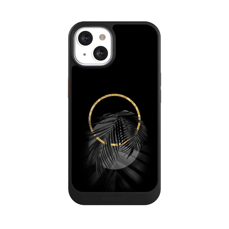 iPhone 13 NIVOcore tropische Blätter schwarz