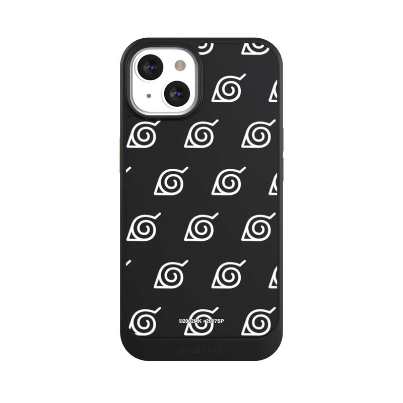 iPhone 13 NIVOcore Konoha Pattern Blanc sur Fond Transparent