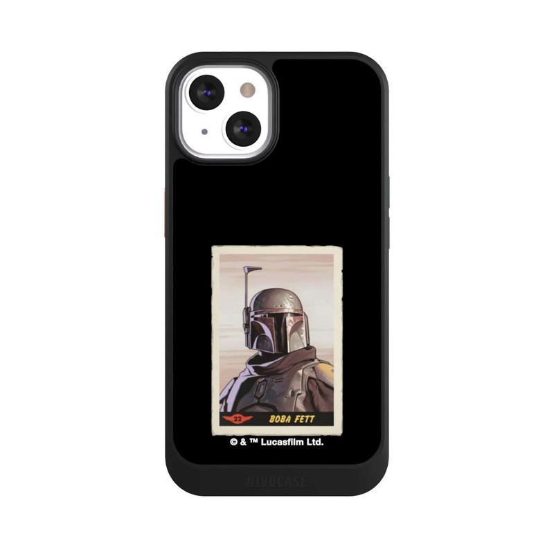 iPhone 13 NIVOcore Boba Fett Badges Schwarzer Hintergrund