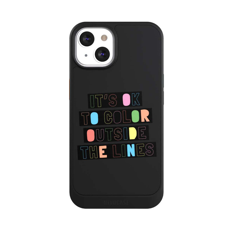 iPhone 13 NIVOcore Color Outside The Line Transparent