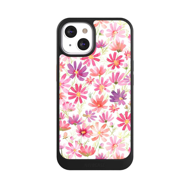iPhone 13 NIVOcore Boho Cosmos Flowers Purple