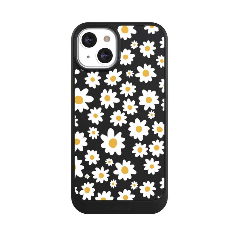 iPhone 13 NIVOcore Daisy Flower Seamless Pattern Transparent
