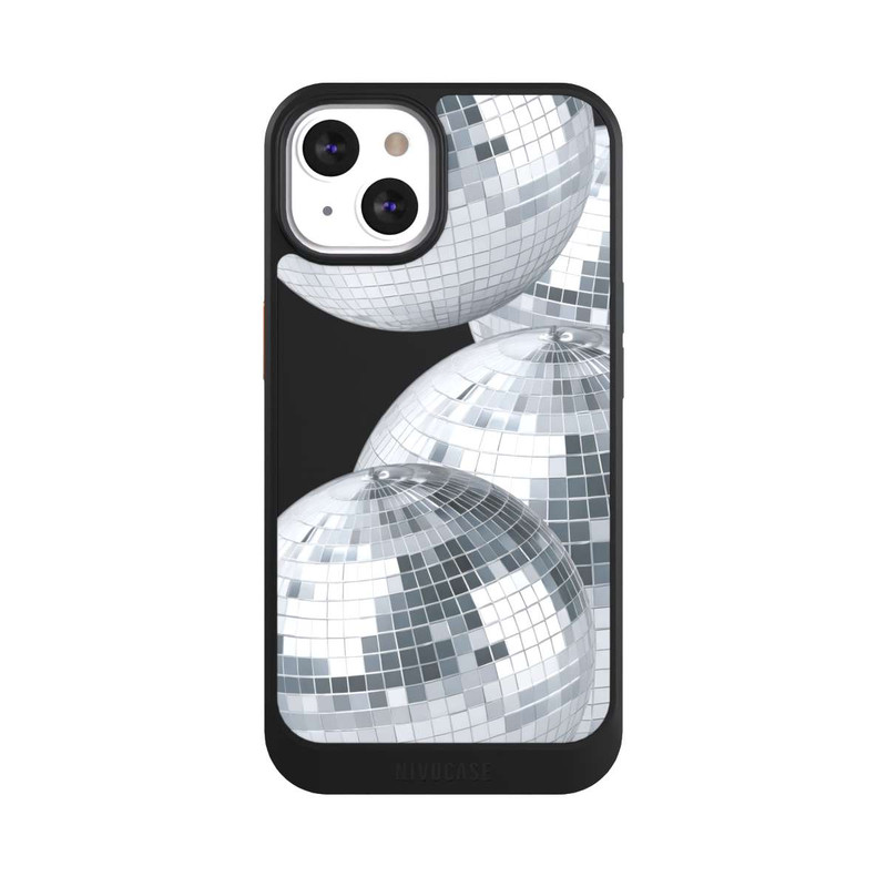 iPhone 13 NIVOcore Disco Ball Party Silver Transparent with AI