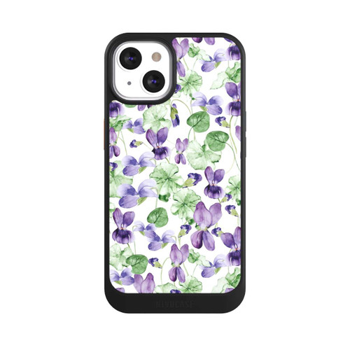 Apple iPhone 13 NIVOcore Purple Wildflowers Pattern Watercolor
