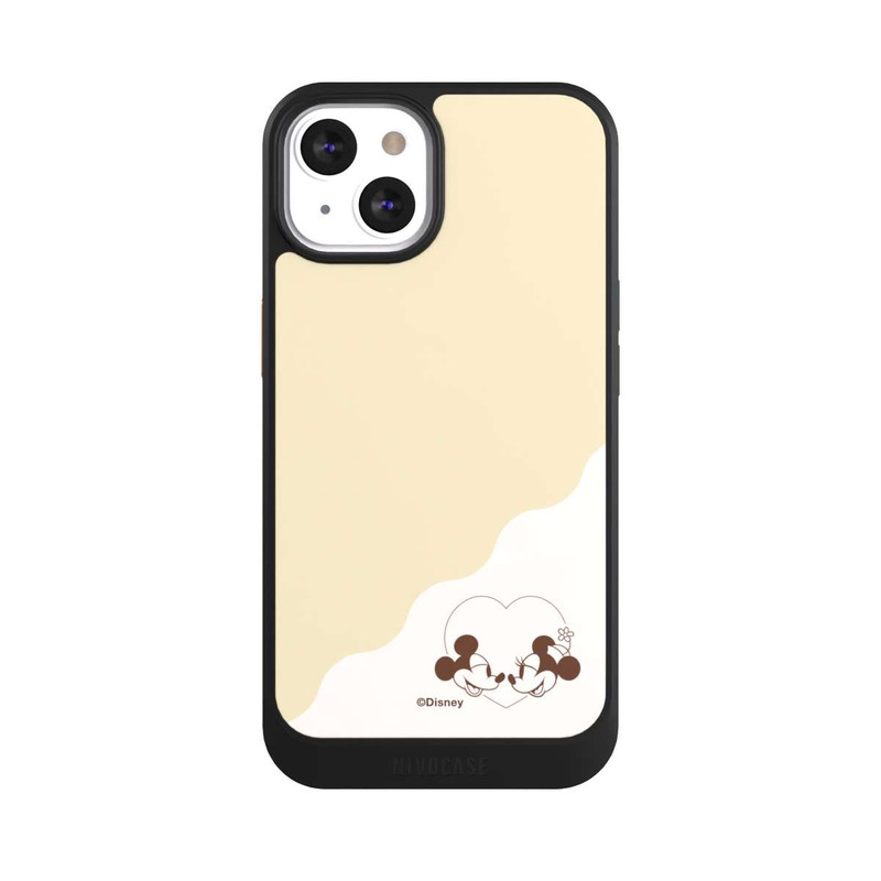 iPhone 13 NIVOcore Mickey and Minnie Love Heart Beige