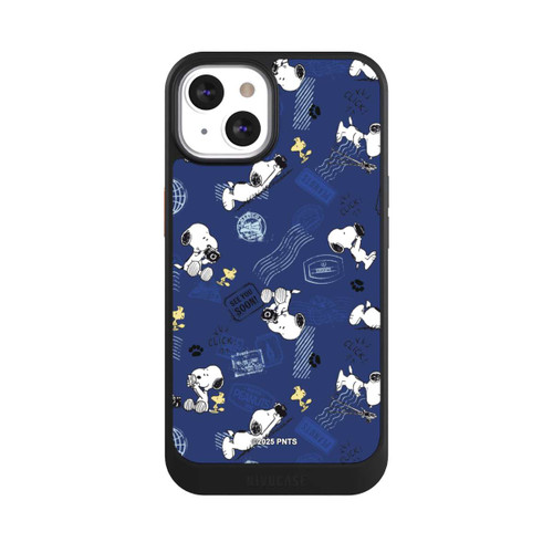 Apple iPhone 13 NIVOcore Peanuts Travel Stamps Pattern Blue