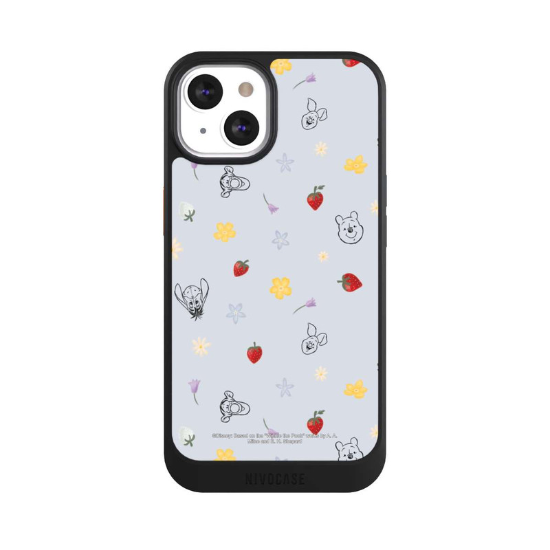 iPhone 13 NIVOcore Winnie Puuh und Freunde Erdbeer Muster Blau