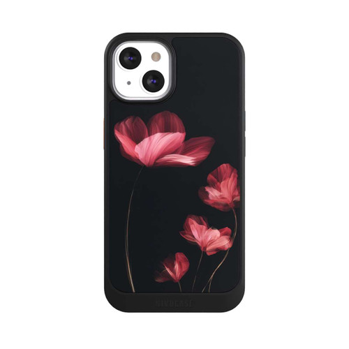 Apple iPhone 13 NIVOcore Burgunder Blüten schwarz