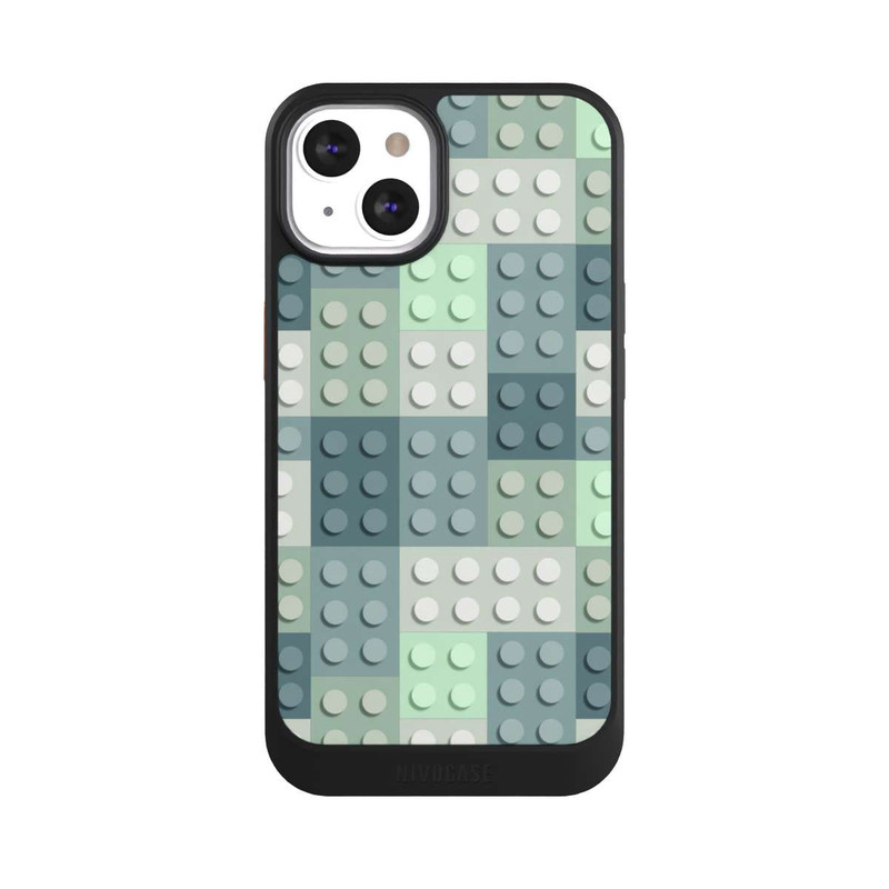 iPhone 13 NIVOcore Green Blocks Pattern