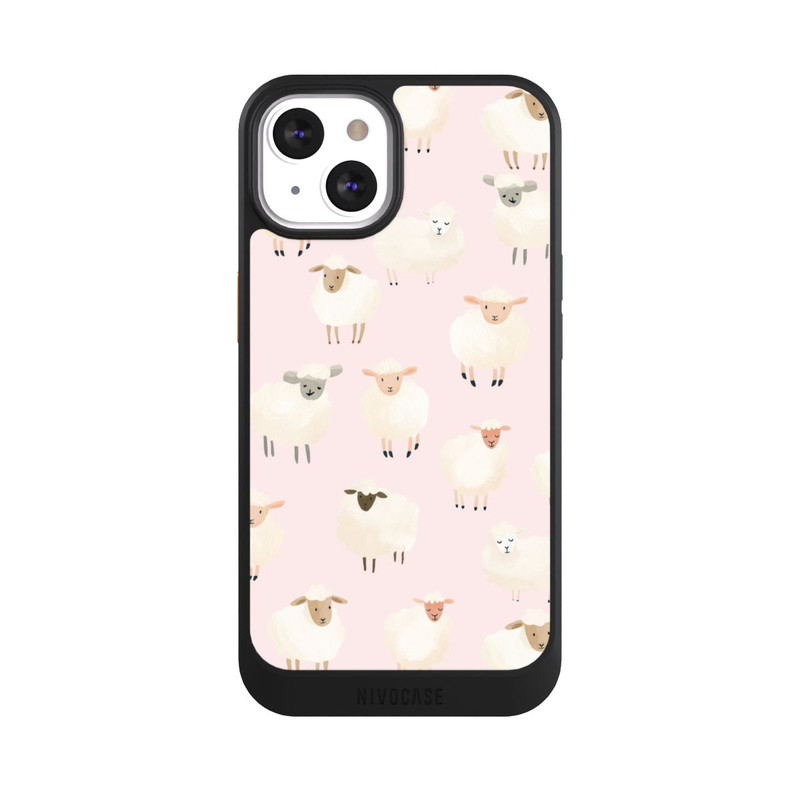 iPhone 13 NIVOcore Sheep Pattern Light Pink with AI