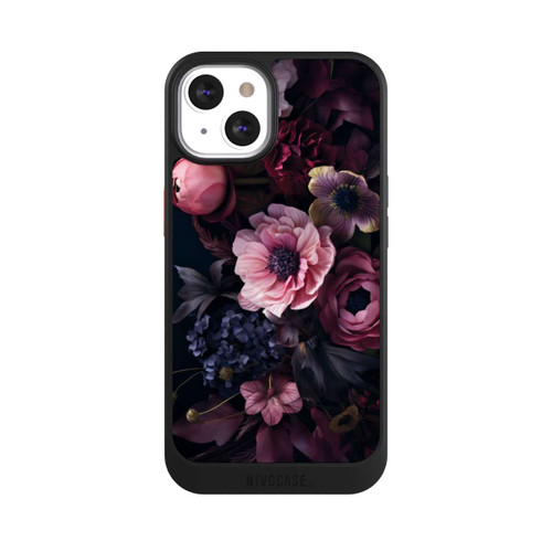 Apple iPhone 13 NIVOcore Rosa Blumenbild mit Pfingstrosen auf dunklem Hintergrund Mit KI