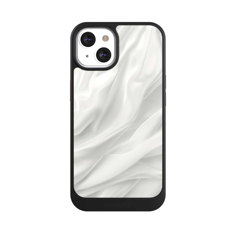 iPhone 13 NIVOcore Weiße Seidenmatte Textur mit KI