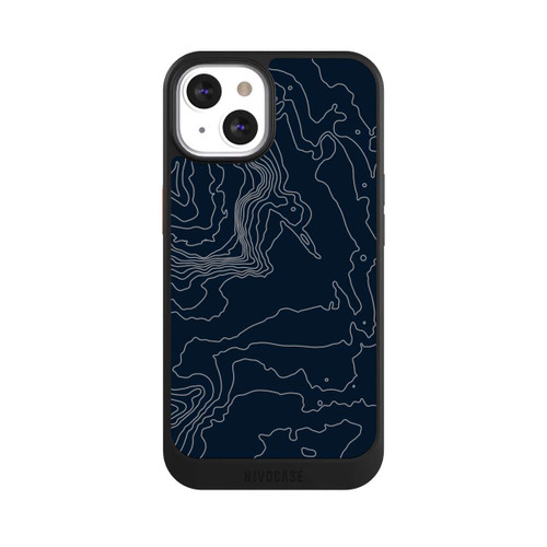 Apple iPhone 13 NIVOcore Berg Höhenlinien Dunkel