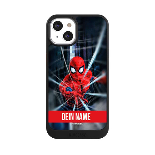 Apple iPhone 13 NIVOcore Spiderman Webs in Action personnalisable