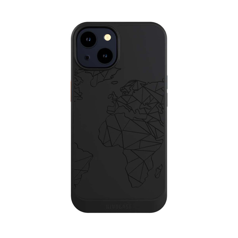 iPhone 14 NIVOcore Carte Polygone Noir sans Fond