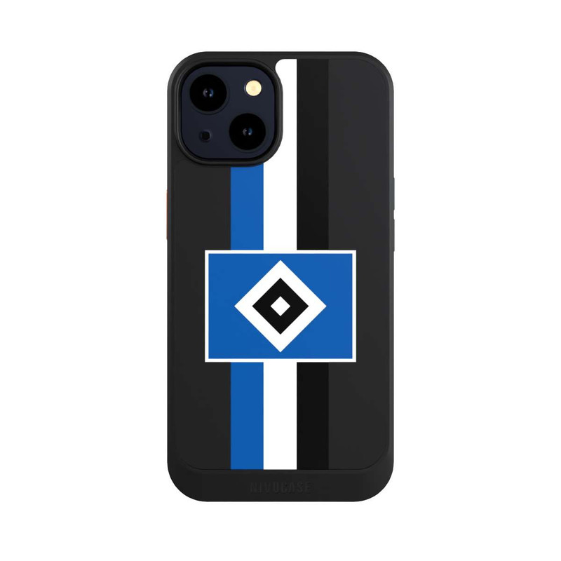 iPhone 14 NIVOcore HSV Streifen - Blau-Weiß-Schwarz - ohne Hintergrund