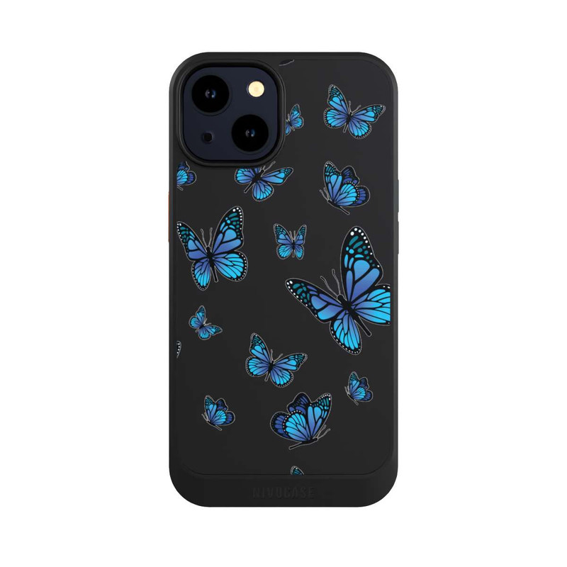 iPhone 14 NIVOcore Motif papillon transparent