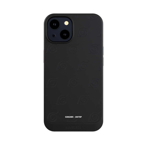 Apple iPhone 14 NIVOcore Black Konoha Pattern Transparant