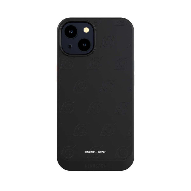 iPhone 14 NIVOcore Schwarzes Konoha-Muster Transparent