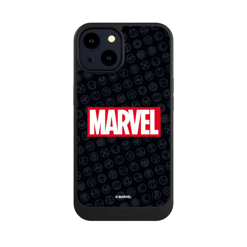 iPhone 14 NIVOcore Marvel Logo Noir Rouge