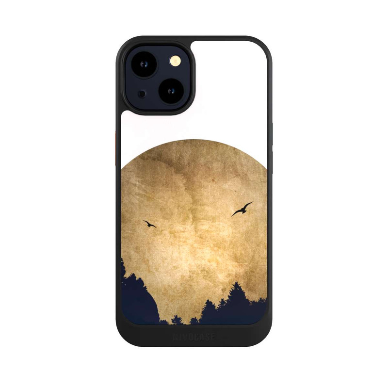 iPhone 14 NIVOcore Zwei Vögel vor Mond