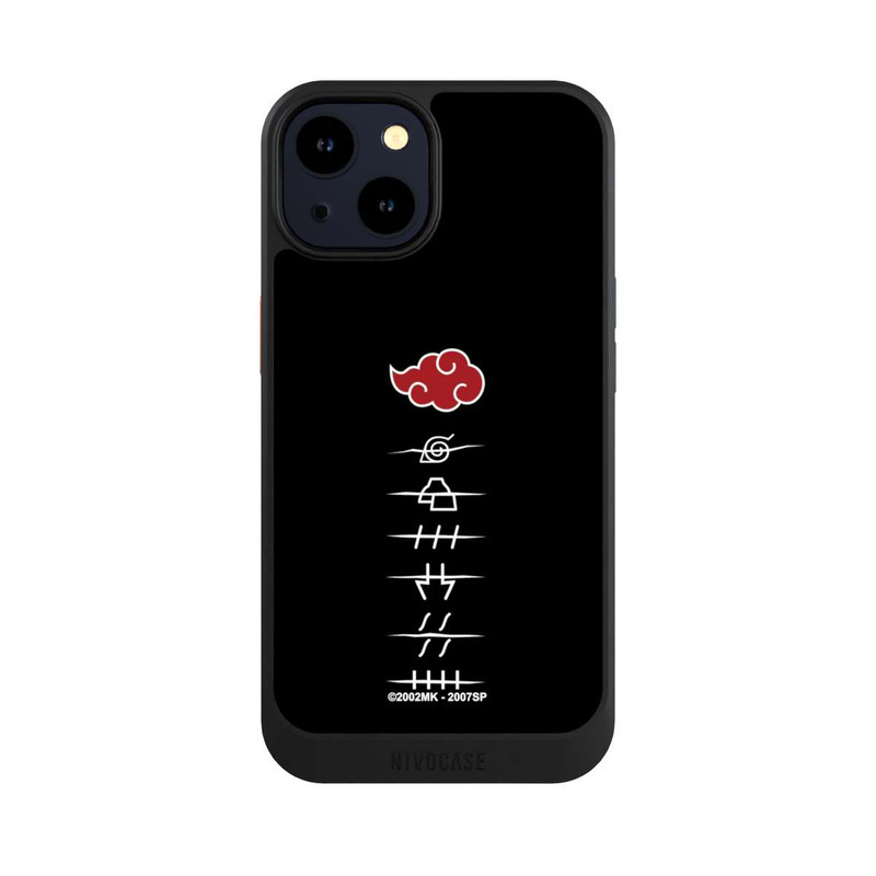 iPhone 14 NIVOcore Akatsuki Mitgliedssymbole Schwarz