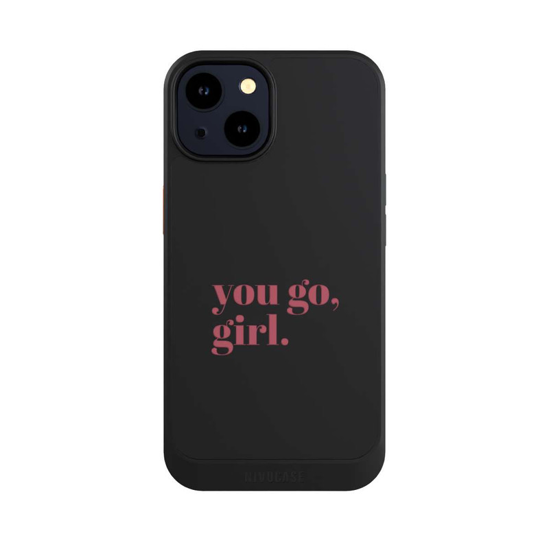 iPhone 14 NIVOcore You Go Girl Rosa Transparent