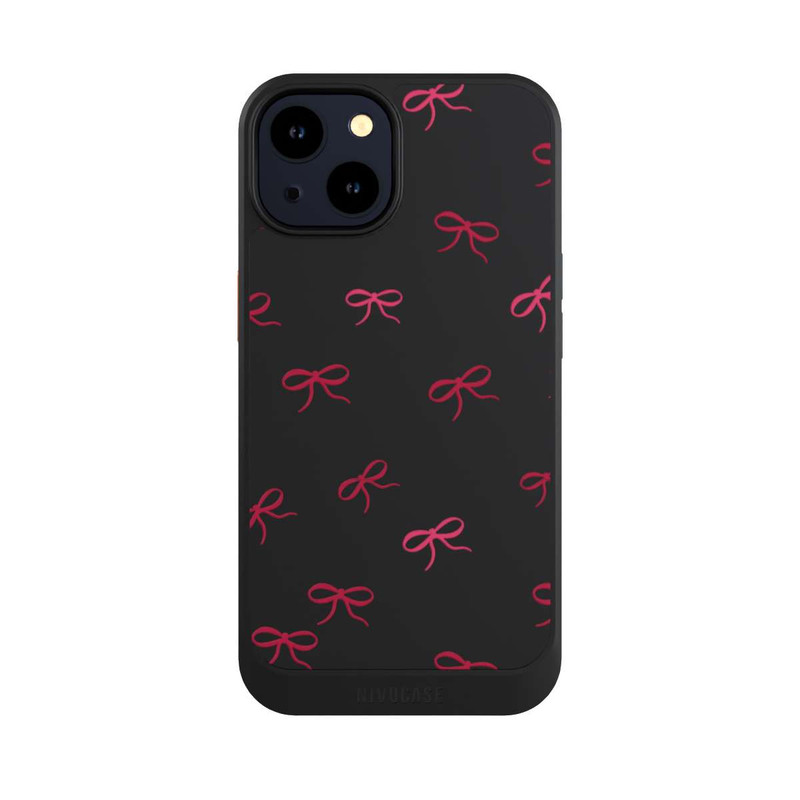 iPhone 14 NIVOcore Schleifen Muster Rot