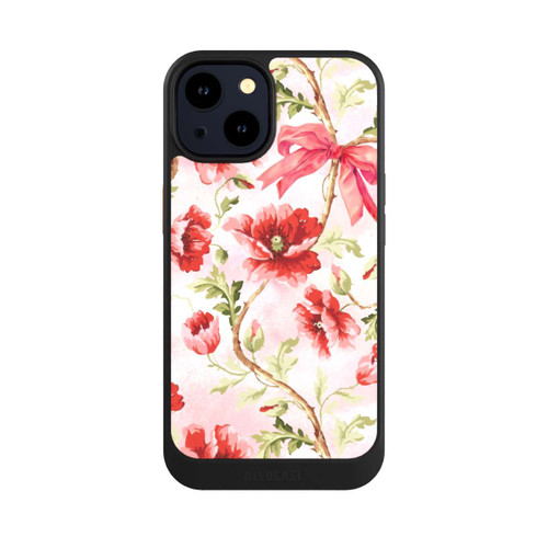 Apple iPhone 14 NIVOcore Poppies Pattern Pink