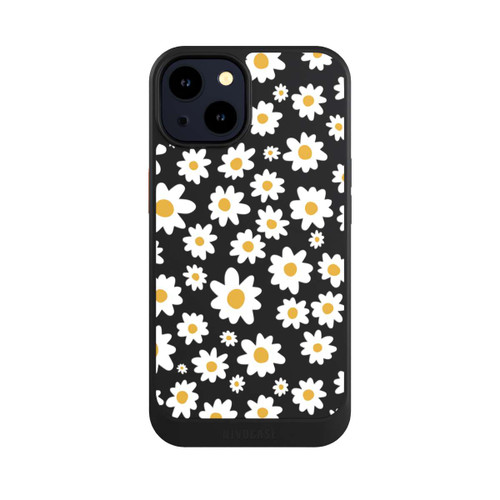Apple iPhone 14 NIVOcore Daisy Flower Seamless Pattern Transparent