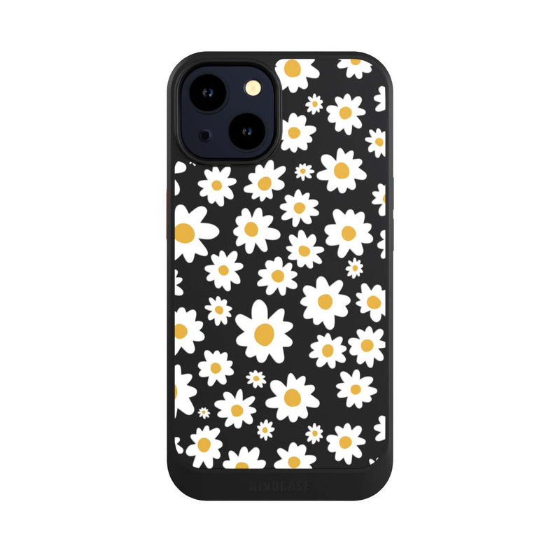 iPhone 14 NIVOcore Daisy Flower Seamless Pattern Transparent