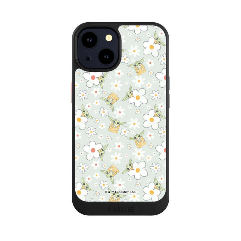 iPhone 14 NIVOcore Baby Yoda Flower Pattern