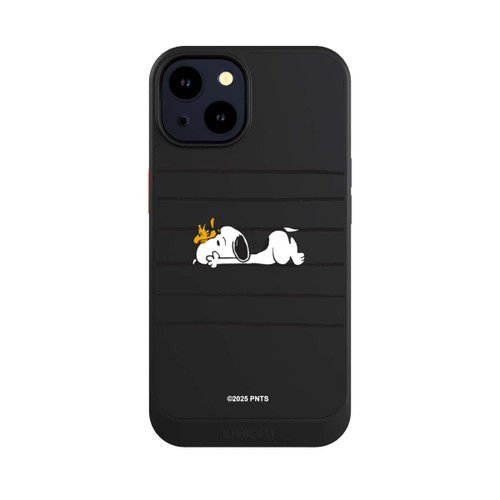 Apple iPhone 14 NIVOcore Snoopy Woodstock Streifen Peanuts Transparent